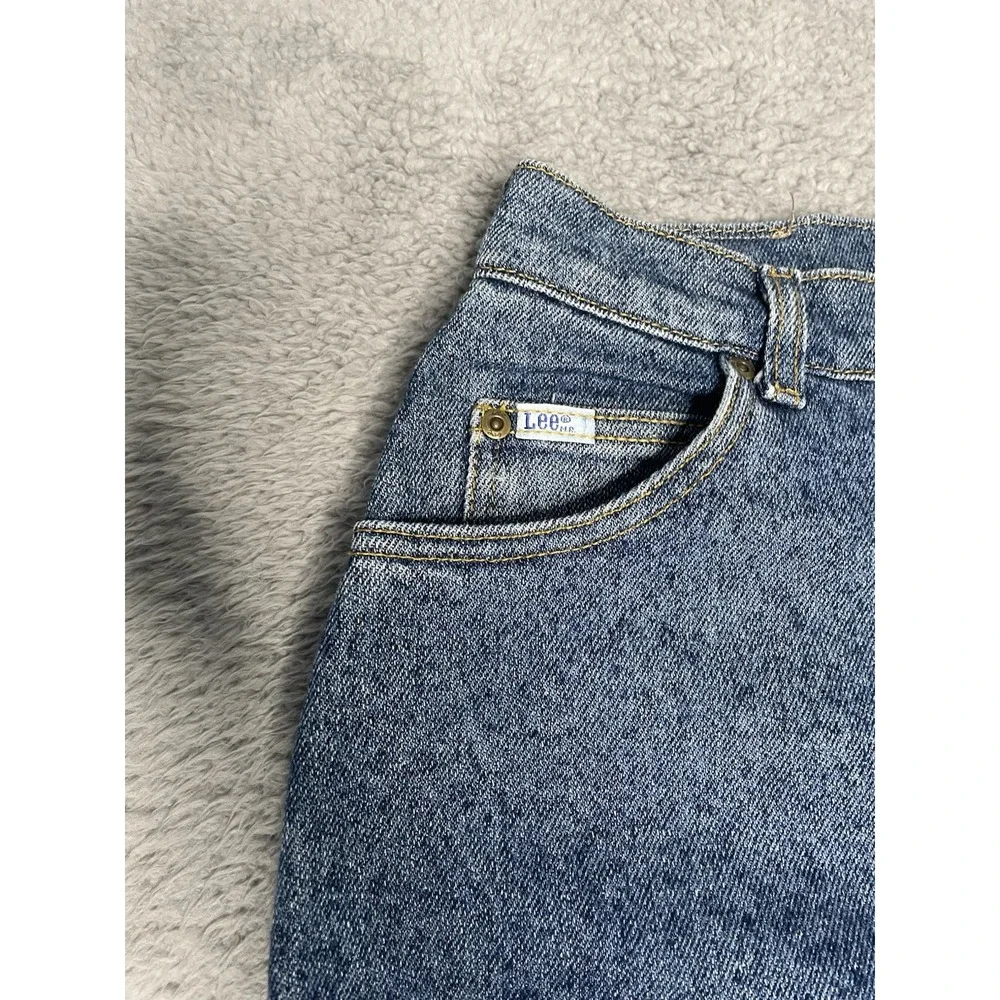 Vintage Mr Lee Rider Jeans Womens 29 1/2x34 Long Straight‎ Leg Denim Snake Wash